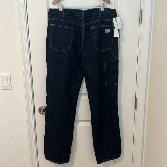 NWT Tyndale FRMC Flame Resistant Carpenter Work Pants Jeans 34 x 33 Dark Wash - Picture 8 of 17